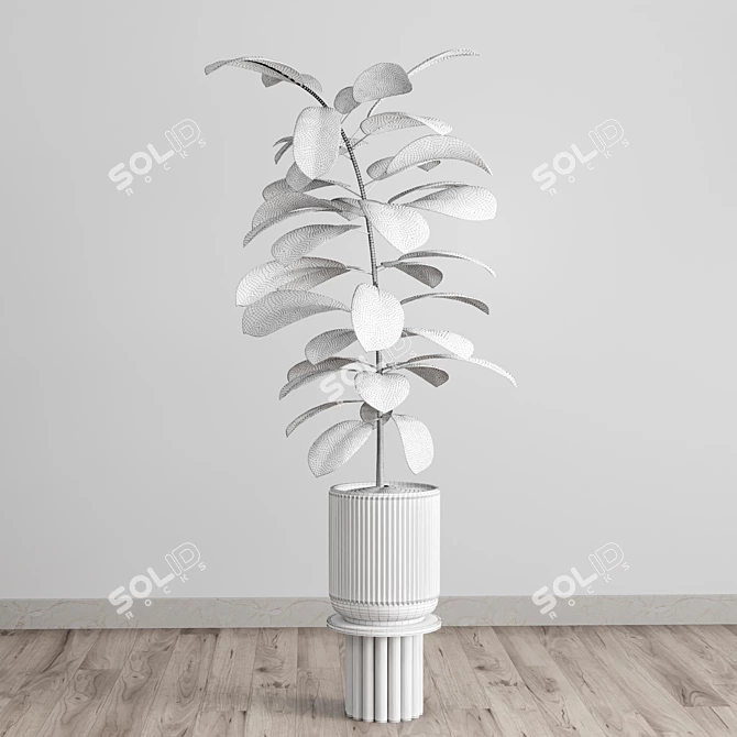  Modern Concrete Indoor Plant Vase 3D model image 4