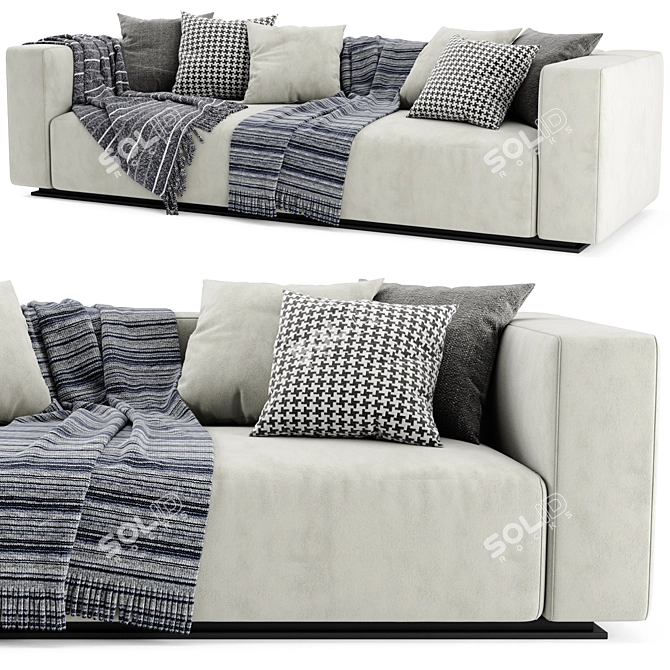 Stylish Verzelloni Rubik Sofa 3D model image 2