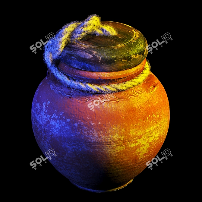Elegant_Brass_Decorative_Vase 3D model image 2