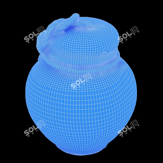 Elegant_Brass_Decorative_Vase 3D model image 3