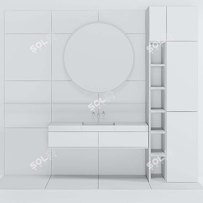 Bath Oasis: Complete Bathroom Set 3D model image 2