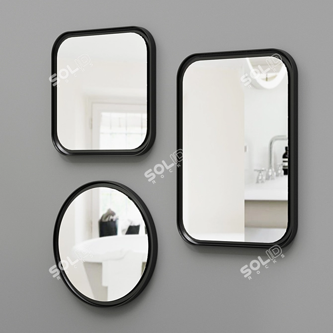 Agape LED Memory Mirrors: Tondo, Quadrato, Rettangolare 3D model image 1