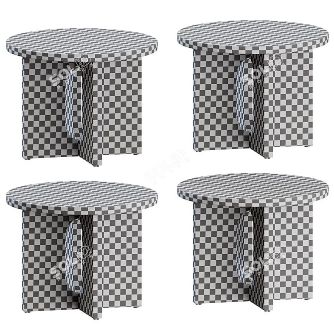 Modern Androgyne Side Table 3D model image 2