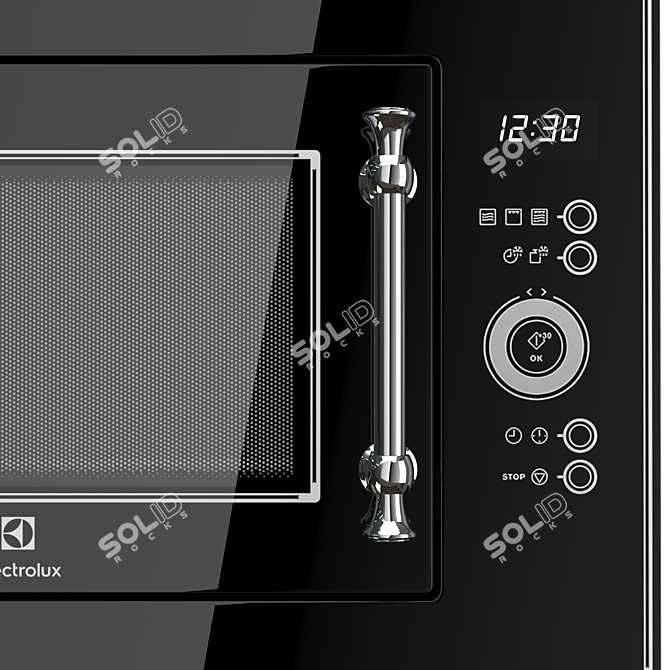 Sleek and Efficient Electrolux  Microwave 3D model image 4