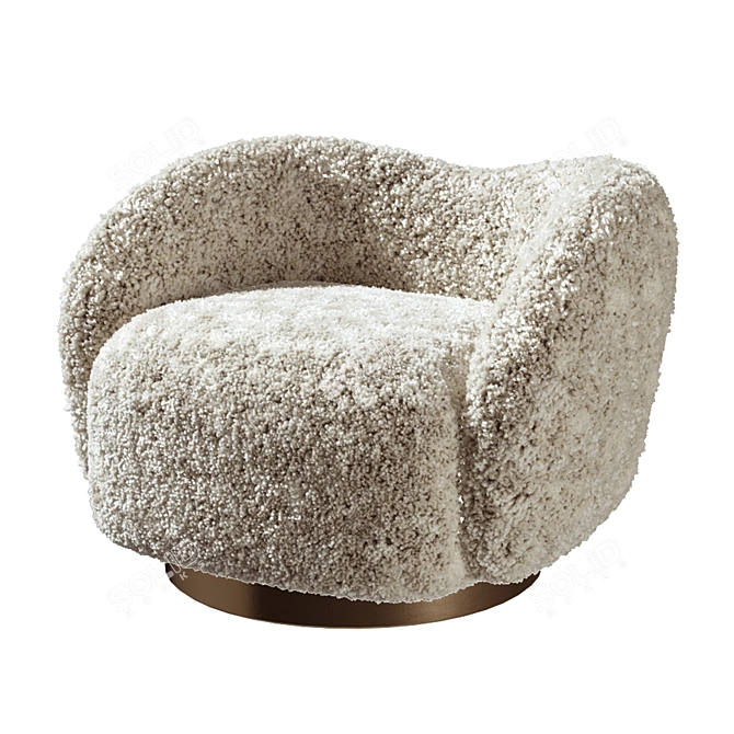 Diego Swivel Chair: Style and Comfort 3D model image 1