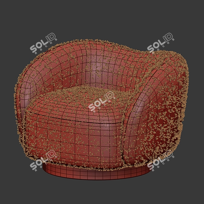 Diego Swivel Chair: Style and Comfort 3D model image 3