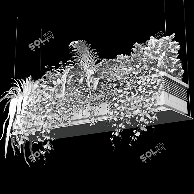 Metal Bax Vase Collection: Hanging Indoor Plant Pot 3D model image 6