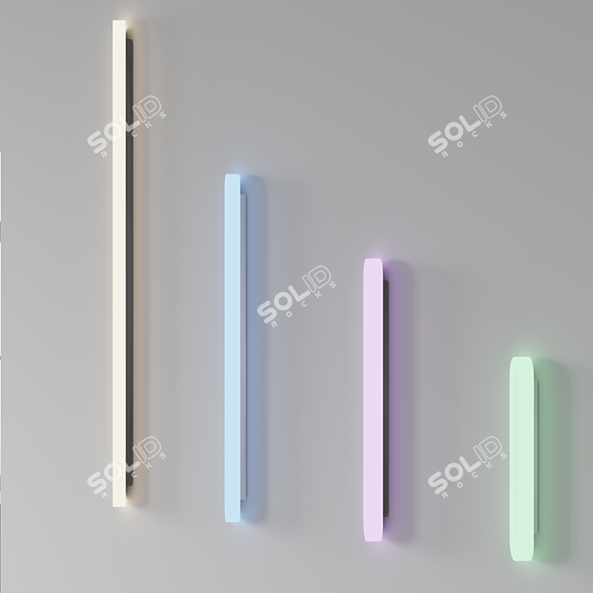 Nordic Line Wall Lamp 3D model image 4