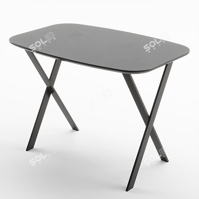 Modern Meridiani Burt Desk 3D model image 6