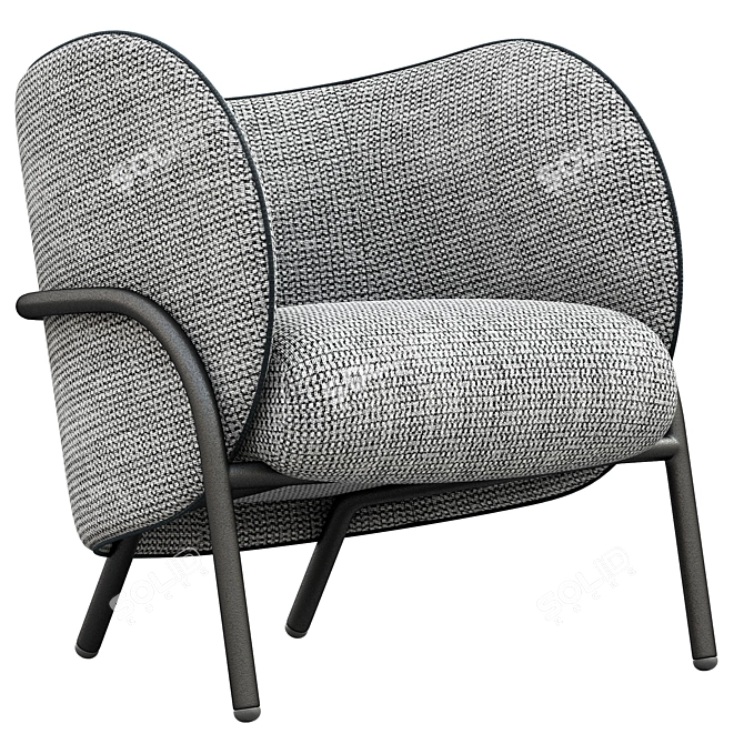 Elegant Royce Armchair - Modern Design 3D model image 1