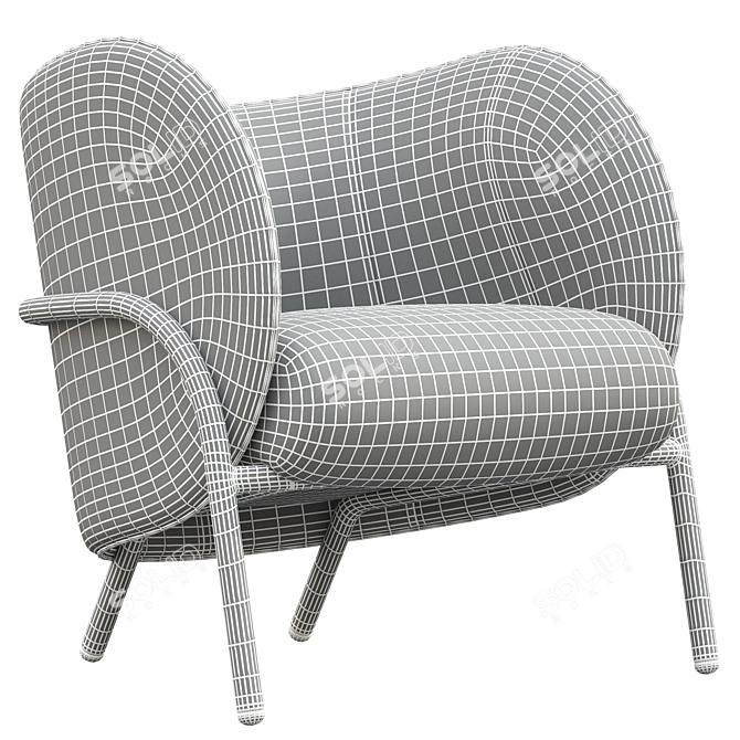 Elegant Royce Armchair - Modern Design 3D model image 5