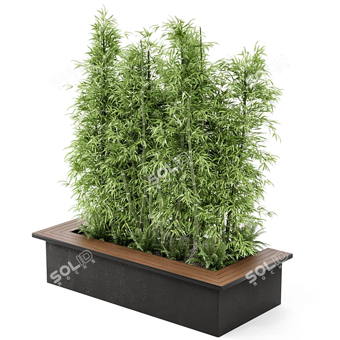 Bamboo & Bush Garden Set 3D model image 3