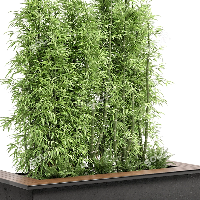 Bamboo & Bush Garden Set 3D model image 6