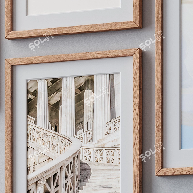 Multicolor Photo Frames Set 3D model image 2