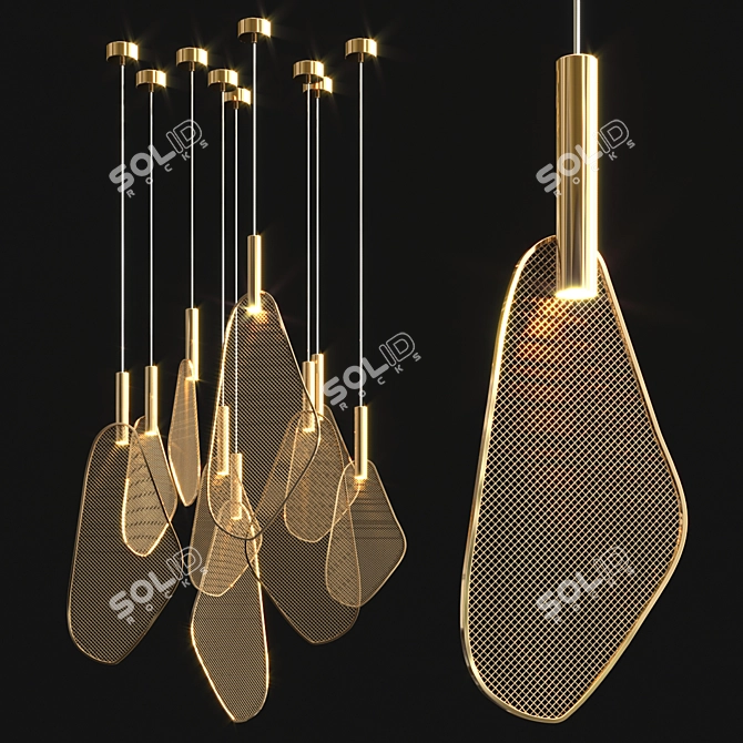 Fanlight: Striking Pendant Light 3D model image 1