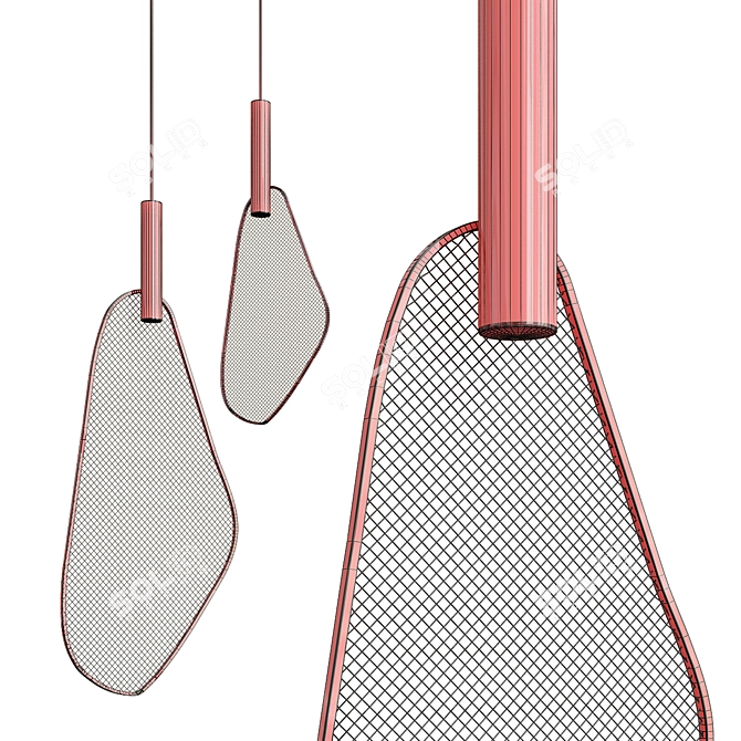 Fanlight: Striking Pendant Light 3D model image 3