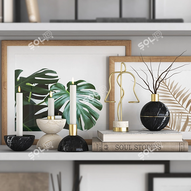 Elegant Decorative Set for Stylish Interiors 3D model image 2
