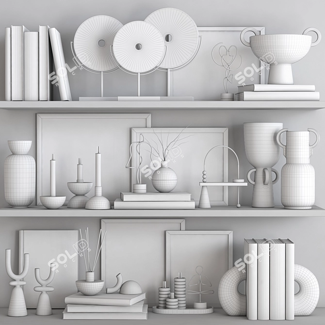 Elegant Decorative Set for Stylish Interiors 3D model image 7
