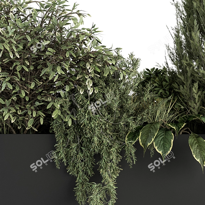 Green Oasis: Outdoor Plant Box Set 3D model image 2