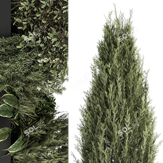 Green Oasis: Outdoor Plant Box Set 3D model image 3