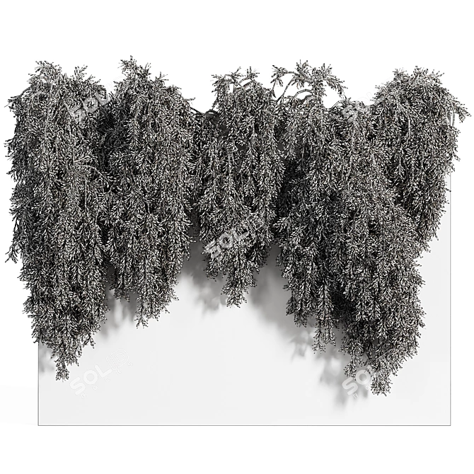 3D Ivy Wall Decor with Multiple Formats 3D model image 6