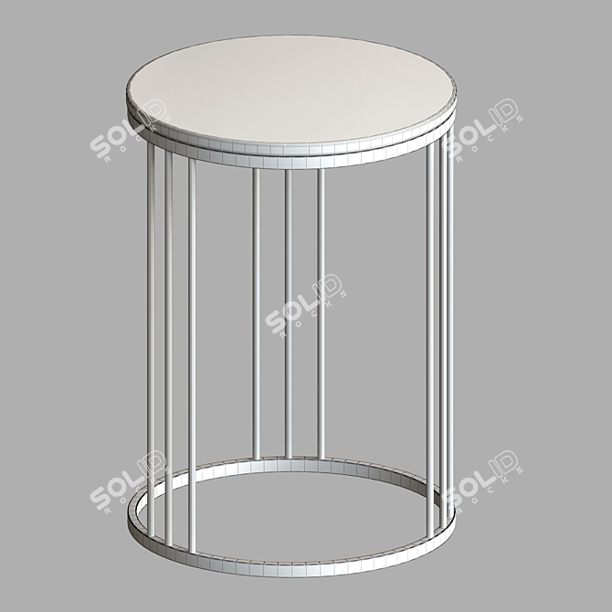 Modern Round Table with Elegant Design 3D model image 2