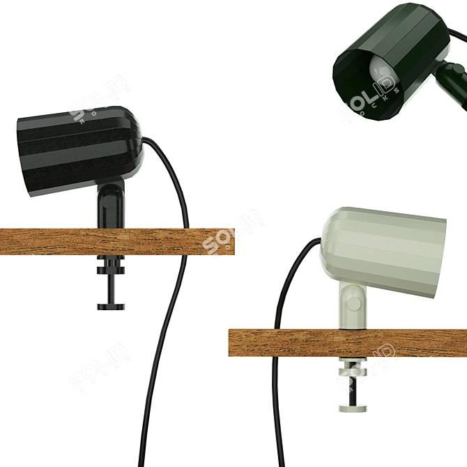 Sleek Noc Clip Lamp 3D model image 1