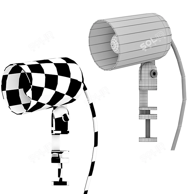 Sleek Noc Clip Lamp 3D model image 4