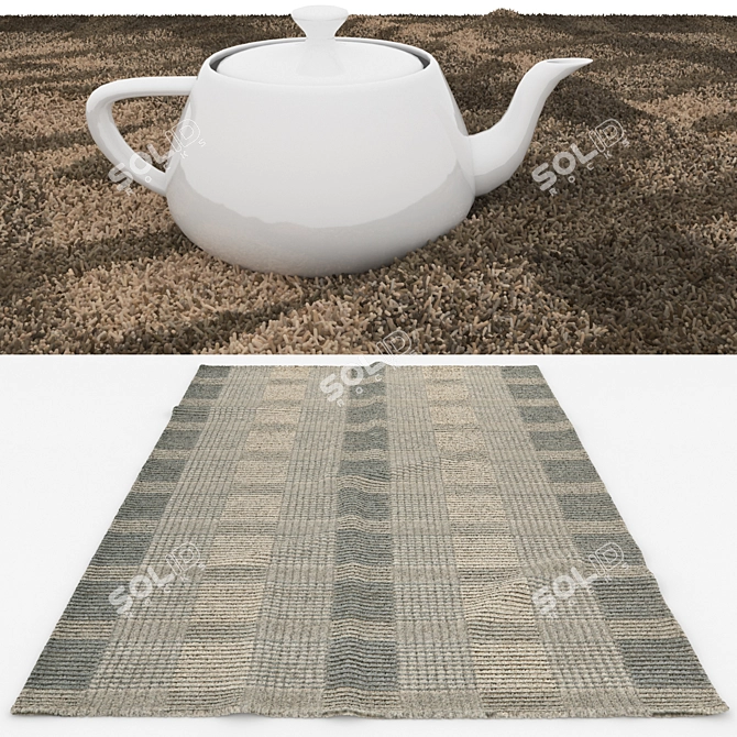 Versatile Rug Set - 6 Unique Designs 3D model image 3