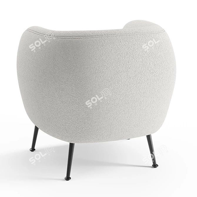 Cozy Sherpa Cocoon Chair 3D model image 4