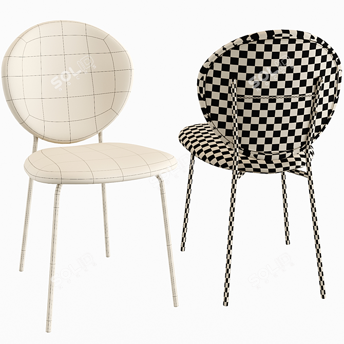 Elegant Clyde Dining Chair 3D model image 2