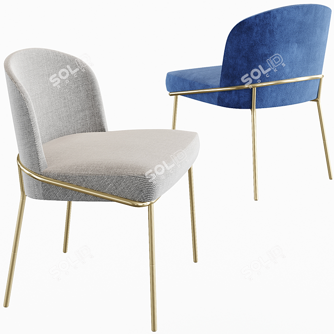 Janie Dining Chair: Timeless Elegance 3D model image 2