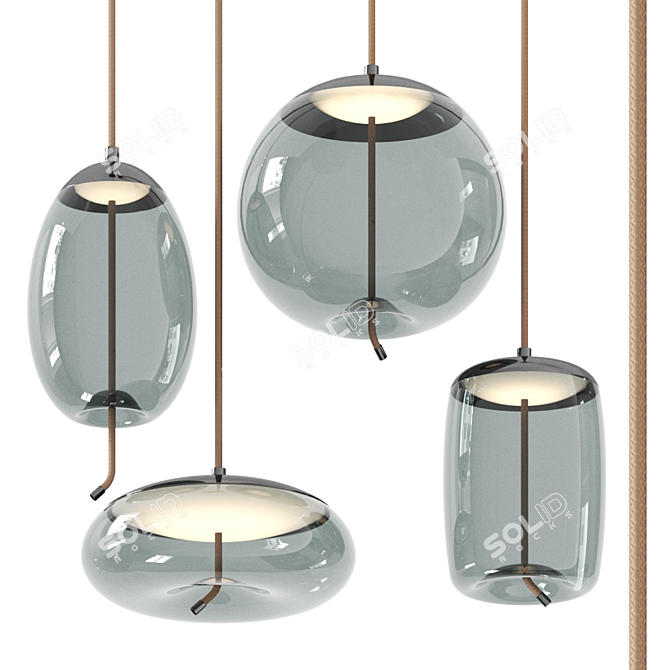 Knot Cilindro Pendant Lamp 3D model image 1