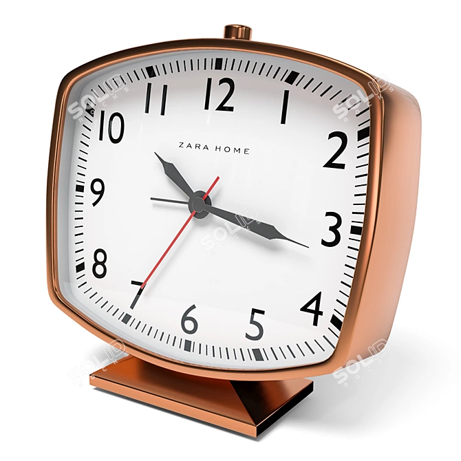 Vintage Style Alarm Clock 3D model image 1