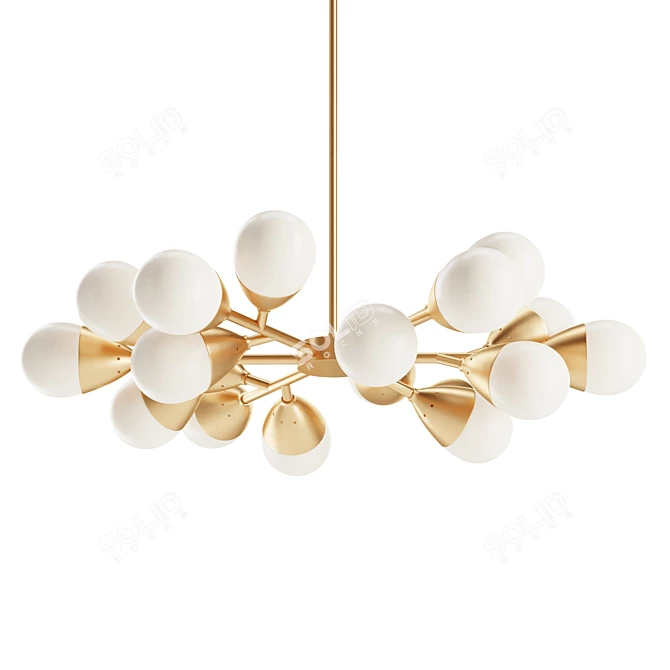 Milk Glass Holden Chandelier 3D model image 1