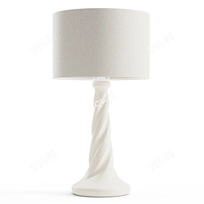 Twist Base Table Lamp 3D model image 2