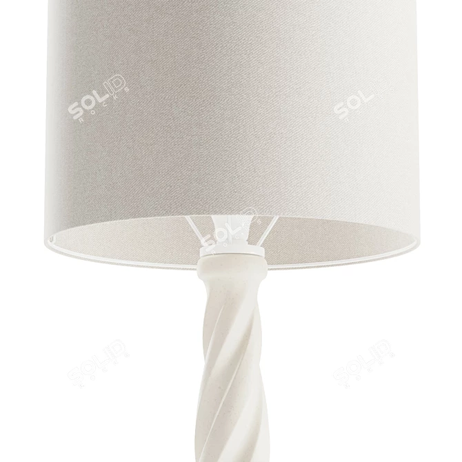 Twist Base Table Lamp 3D model image 3