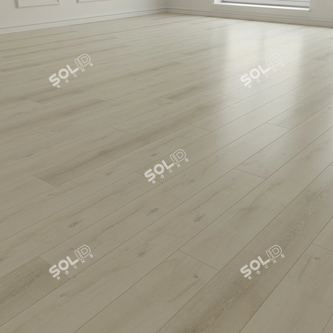 High-quality Oak Laminate Flooring 3D model image 2