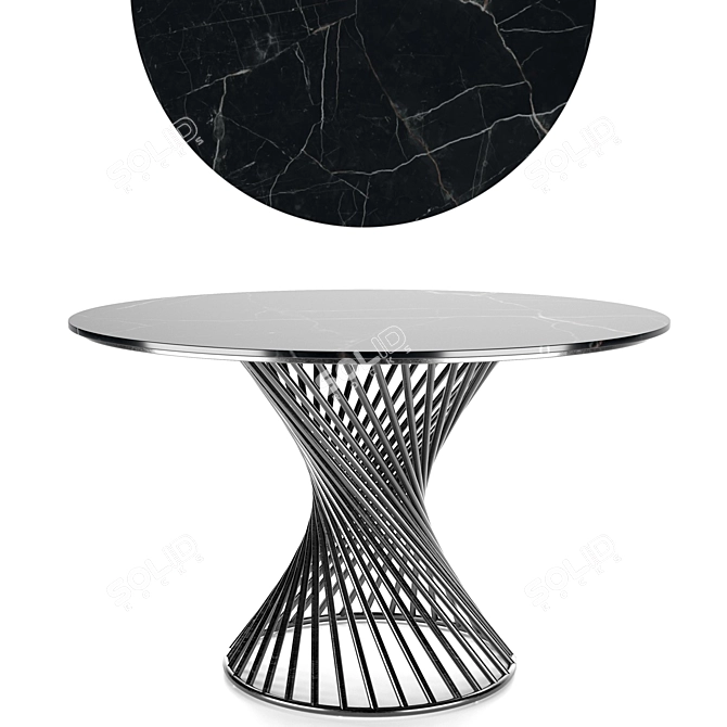 Minimalist Odri Chair and Tornado Table 3D model image 4