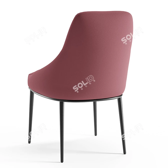 Velvet Dining Chairs Set 3D model image 4