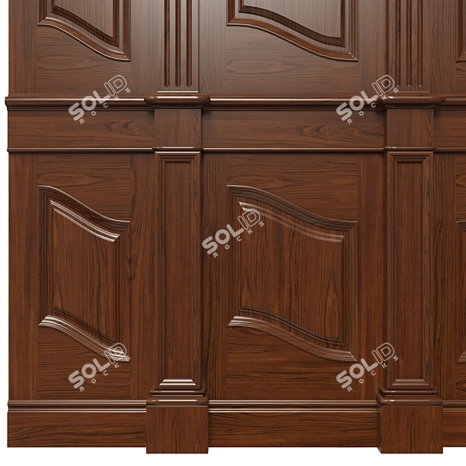 Wooden Panel Collection 3D model image 5