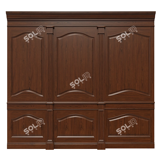 Wood Blend Panel Set 3D model image 1