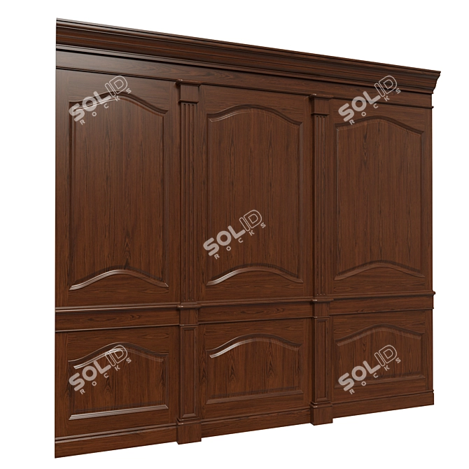 Wood Blend Panel Set 3D model image 2