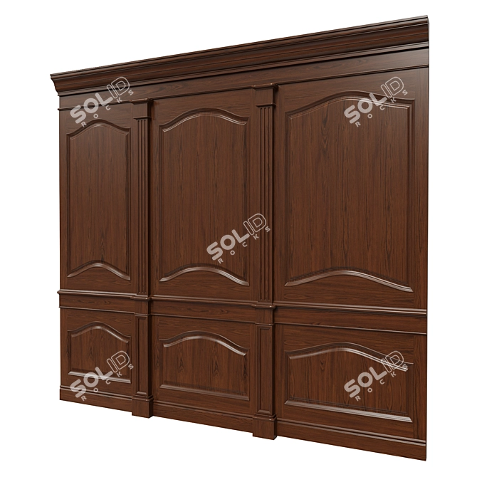 Wood Blend Panel Set 3D model image 3