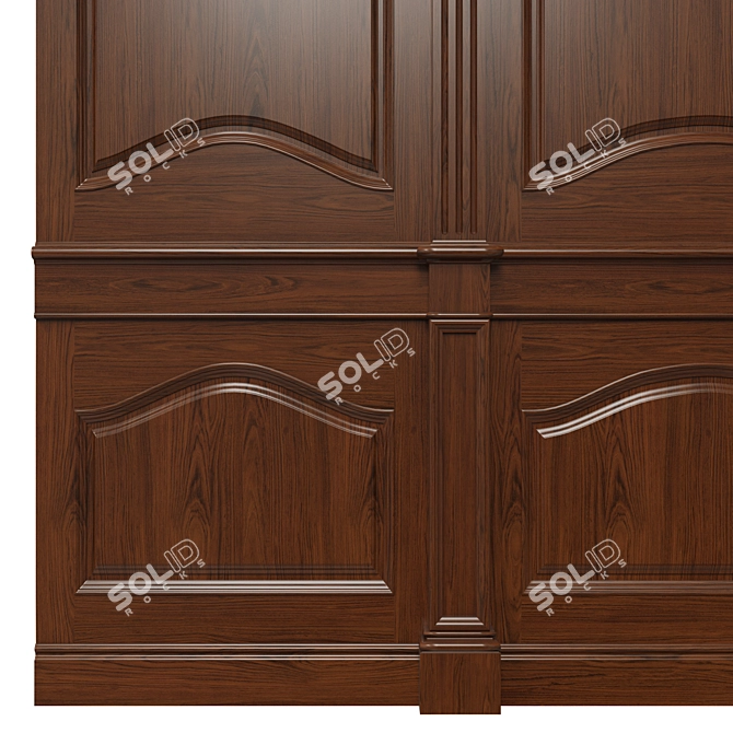 Wood Blend Panel Set 3D model image 4