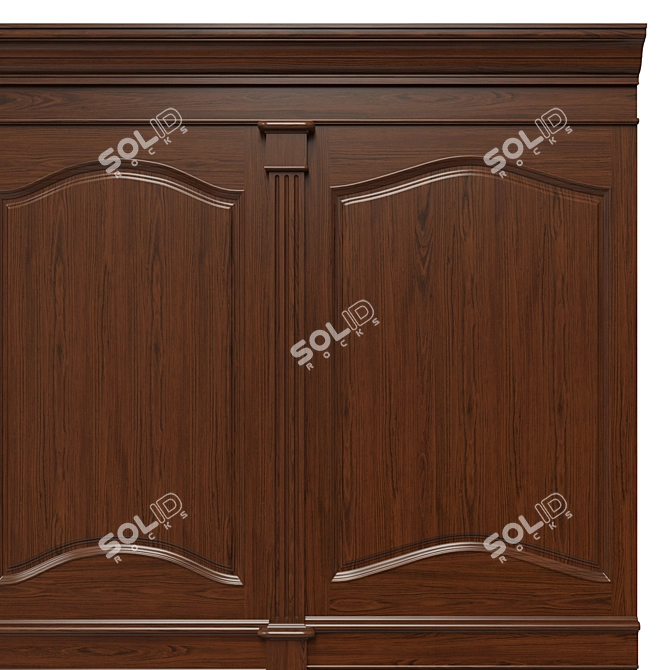 Wood Blend Panel Set 3D model image 5