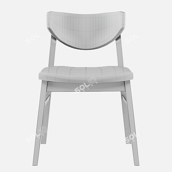 RAGNAR Stool: Stylish Fabric and Wood Chair 3D model image 1