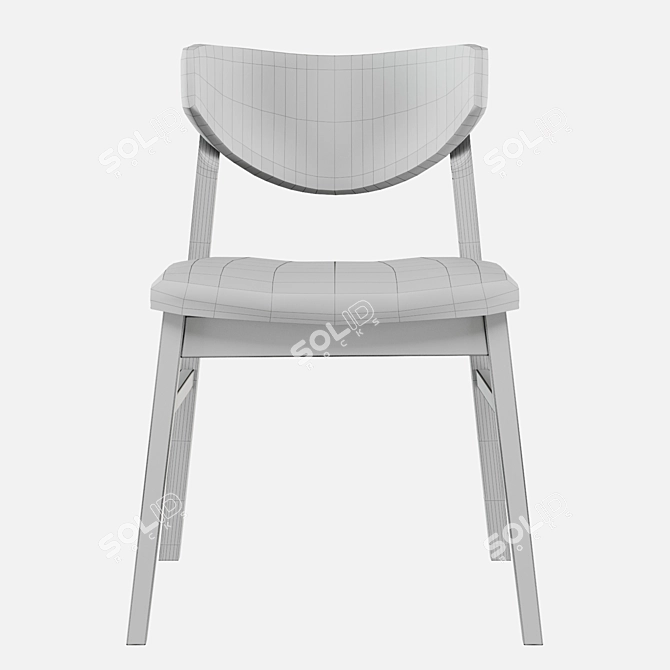 RAGNAR Stool: Stylish Fabric and Wood Chair 3D model image 8