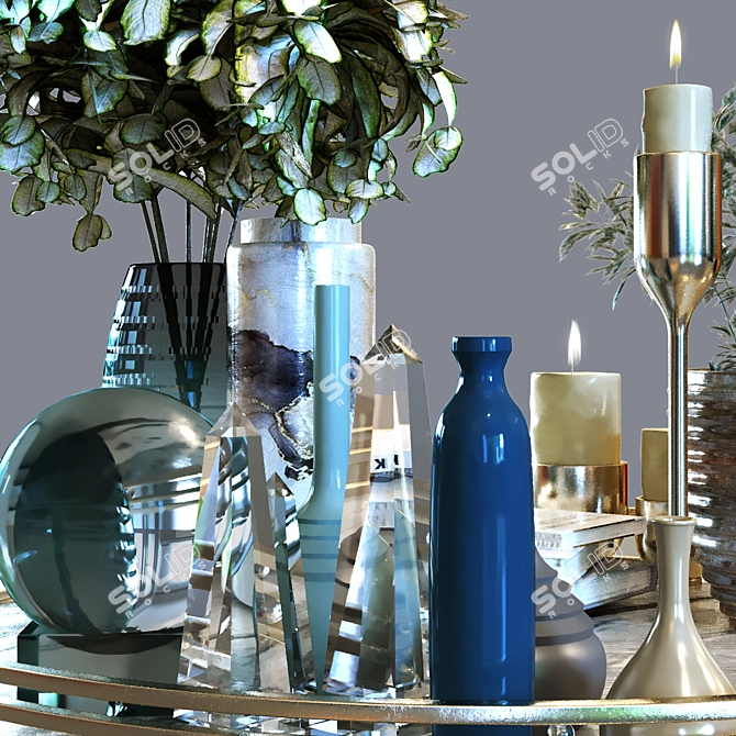 Elegant Decoration Set 2015 3D model image 4