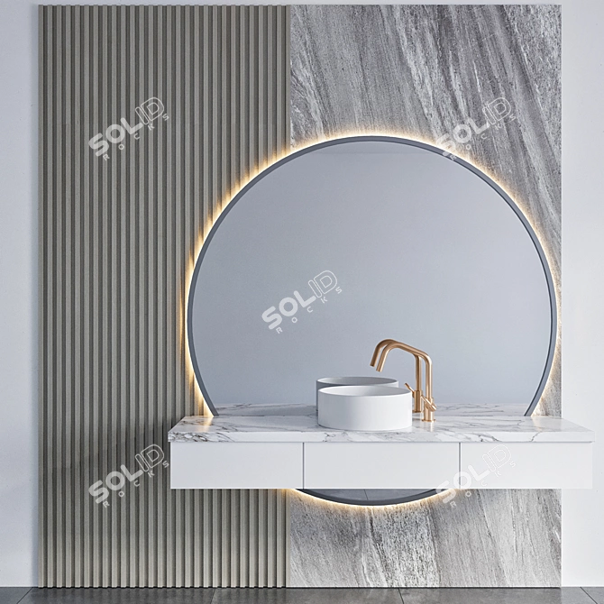 Modern 3D Bathroom Furniture 3D model image 1